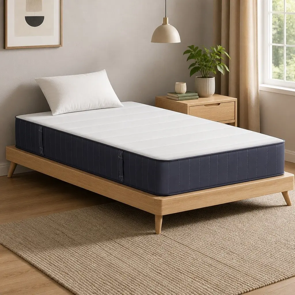 King Single Mattress Breathable Knitted Fabric 20cm Firm Support Pocket Spring