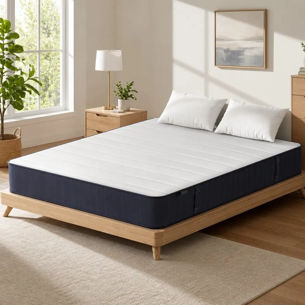 Double Mattress with 20cm Pocket Springs in White and Grey