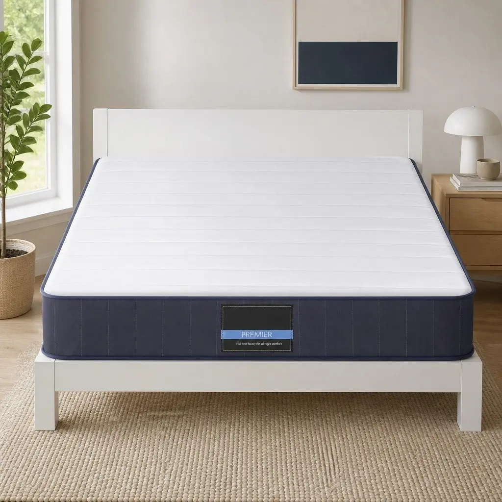 King Size Mattress Firm Support 20cm High Density Foam Pocket Spring Breathable Knitted Fabric