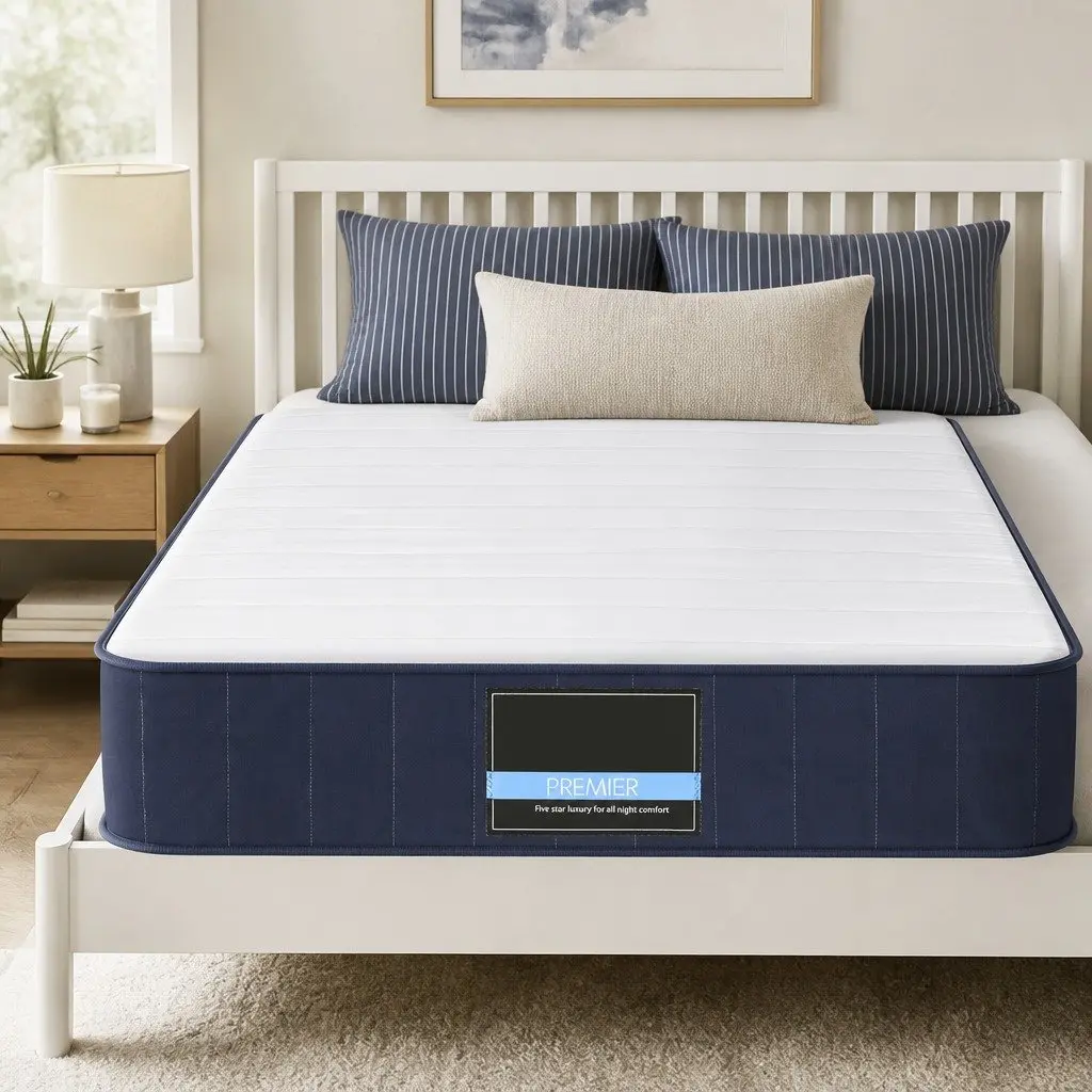 Single Mattress Tight Top 20cm Pocket Spring Firm Support Breathable Knitted