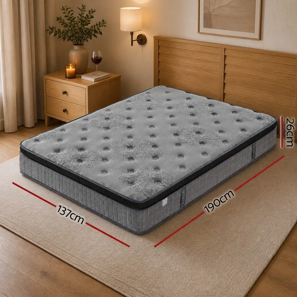 Double Mattress with 26cm Euro Top Latex Foam