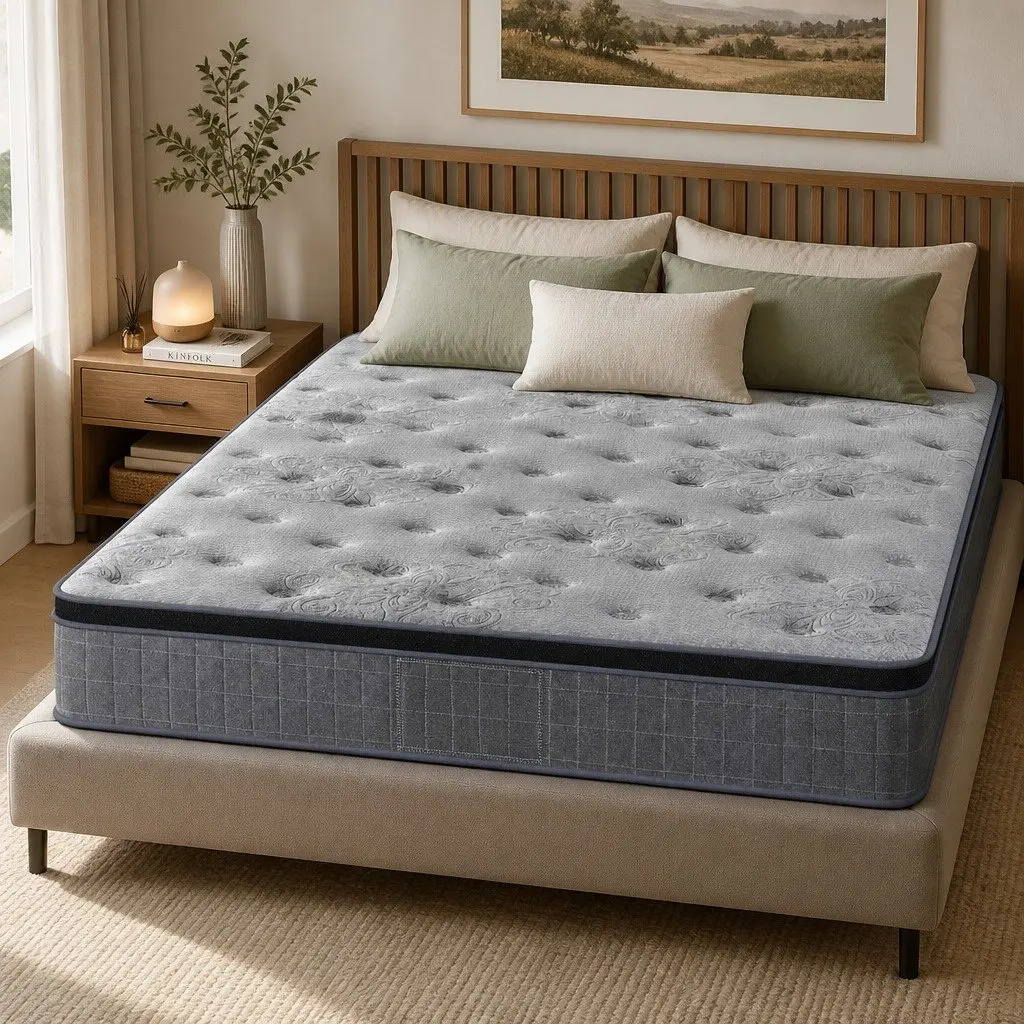 King Size Mattress 26cm Euro Top Latex Foam Pocket Spring