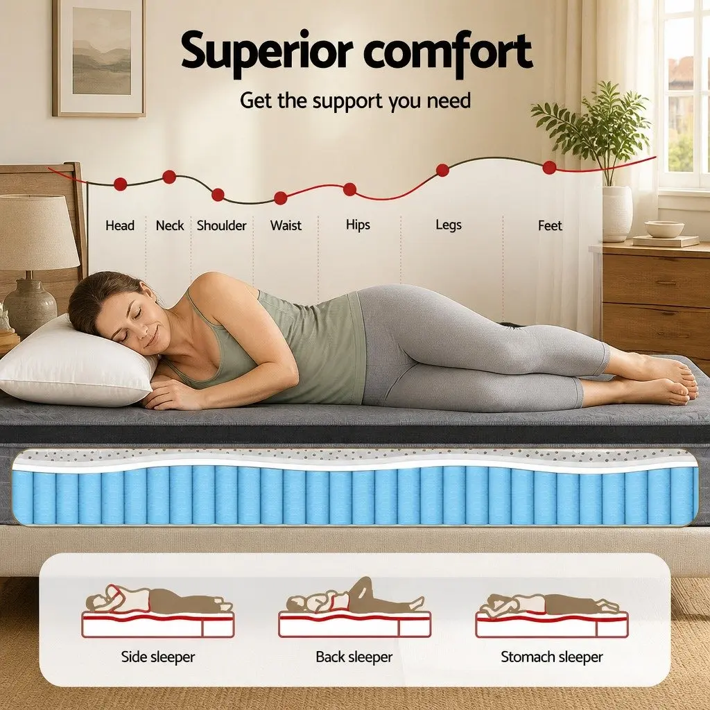 Queen Mattress with Latex Foam and Pocket Springs