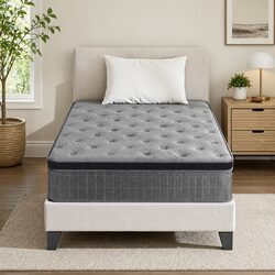 Single Mattress 26cm Latex Foam Euro Top Medium Firm