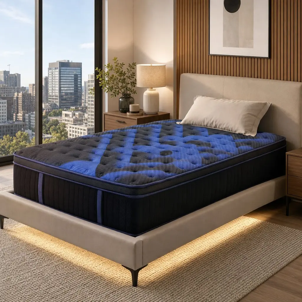 King Single Hybrid Mattress Cooling Gel Memory Foam Pocket Spring 34cm