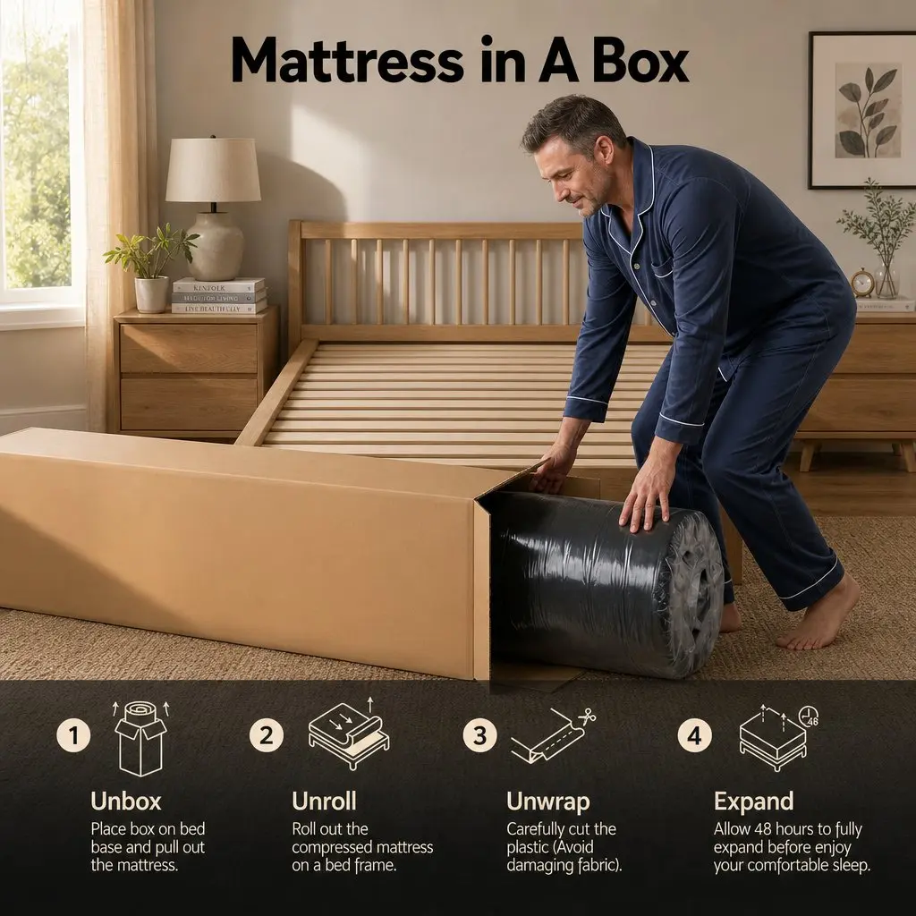 King Single Hybrid Mattress Cooling Gel Memory Foam Pocket Spring 34cm