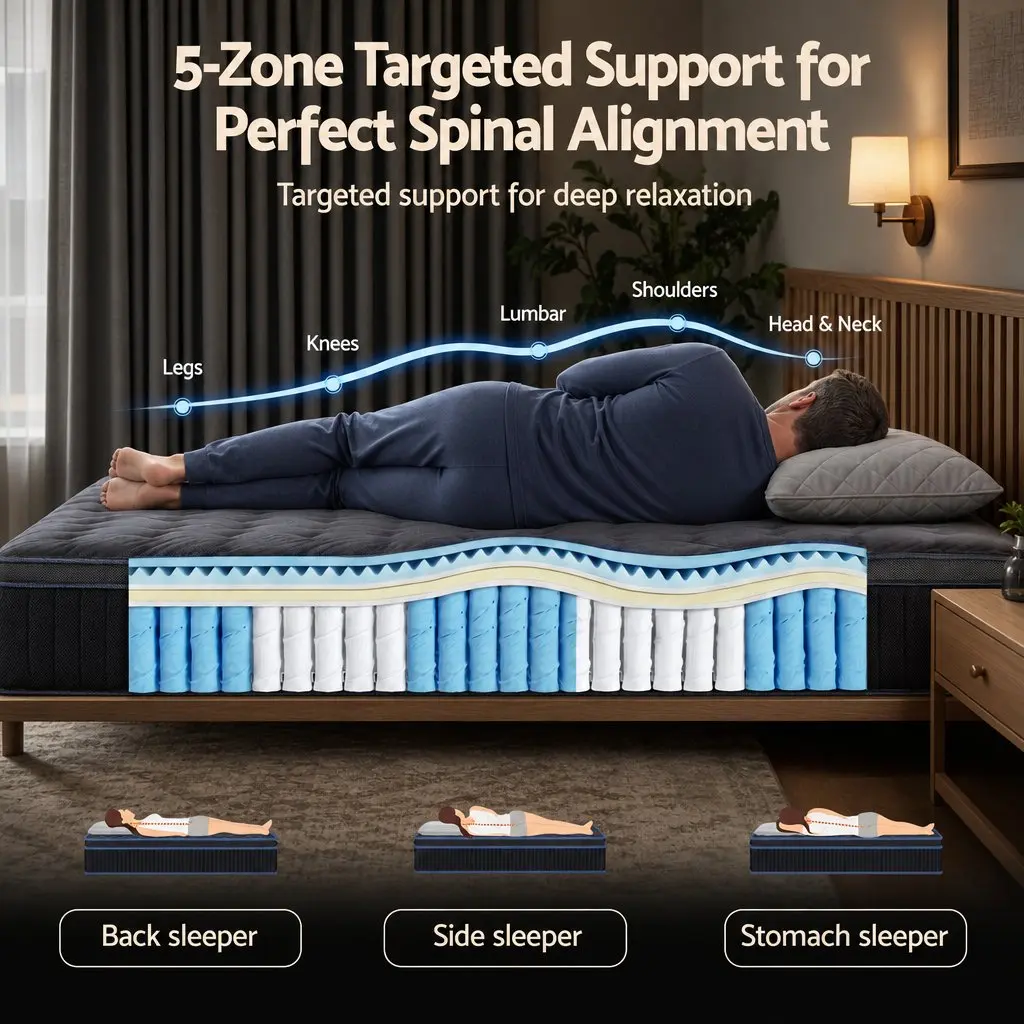 Queen Hybrid Mattress with Cooling Gel