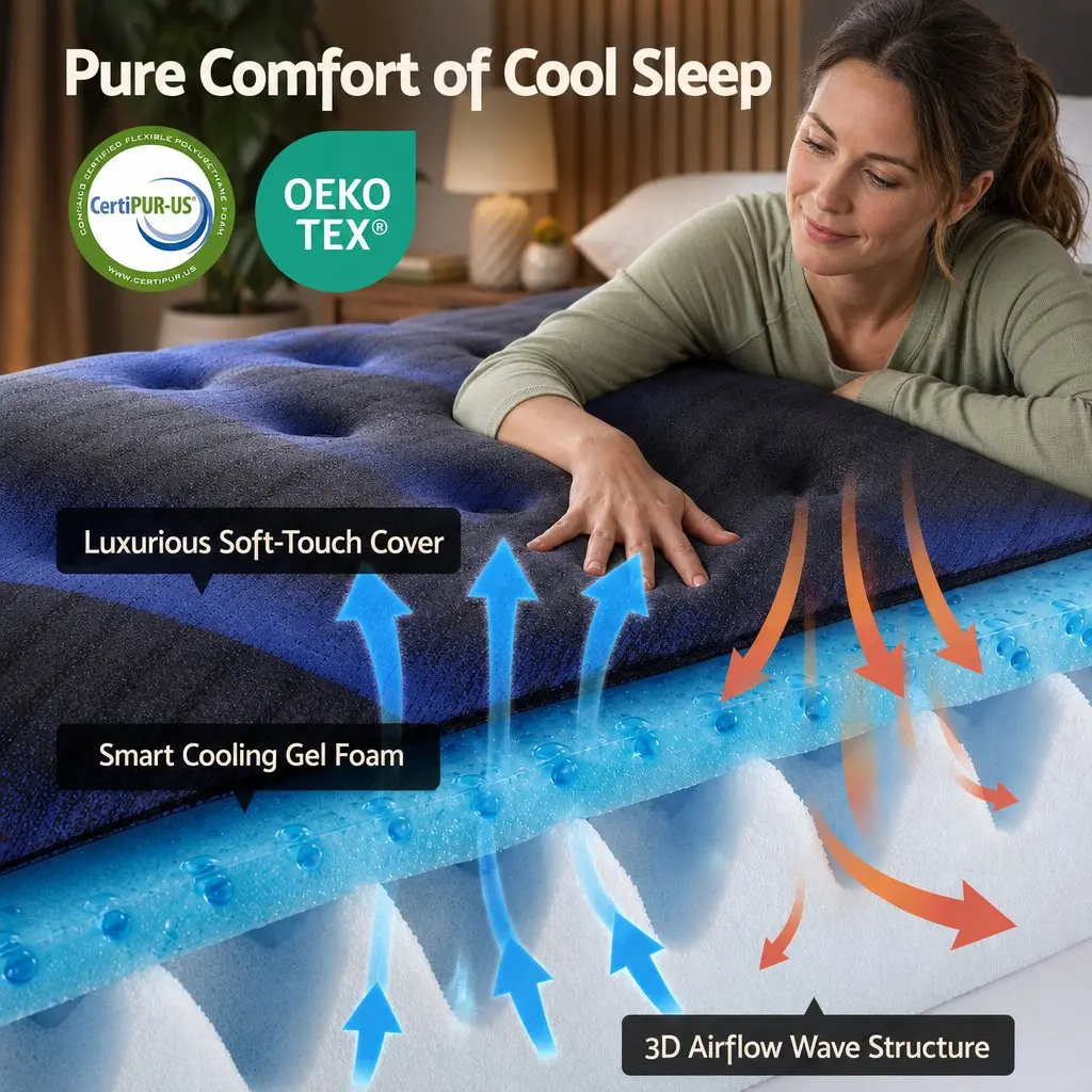 Queen Hybrid Mattress with Cooling Gel