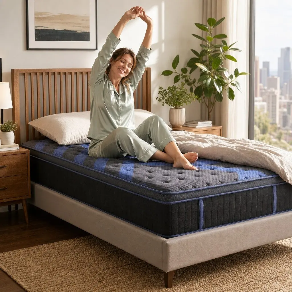 Single Mattress Hybrid 34cm Cooling Gel Memory Foam Pocket Spring Medium Firm
