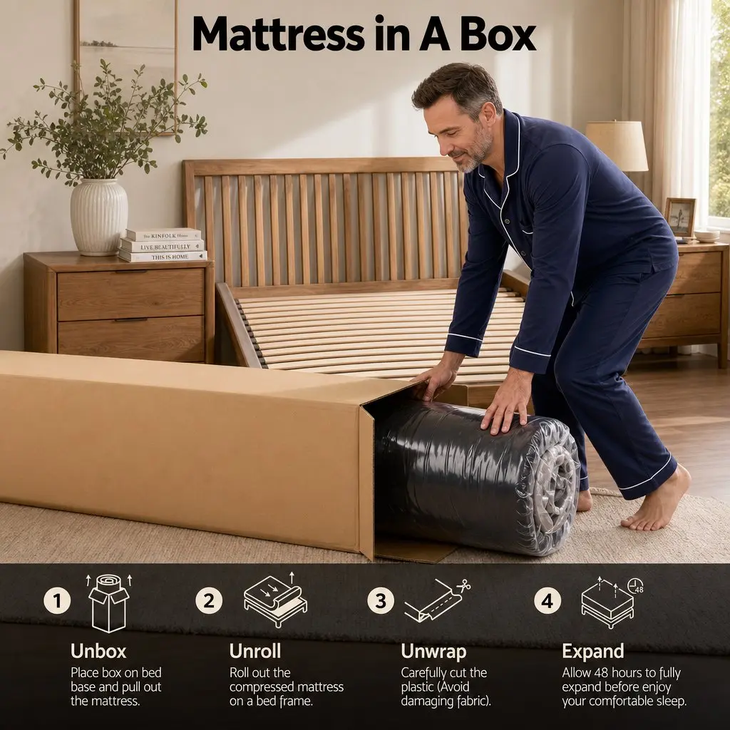 Single Mattress Hybrid 34cm Cooling Gel Memory Foam Pocket Spring Medium Firm