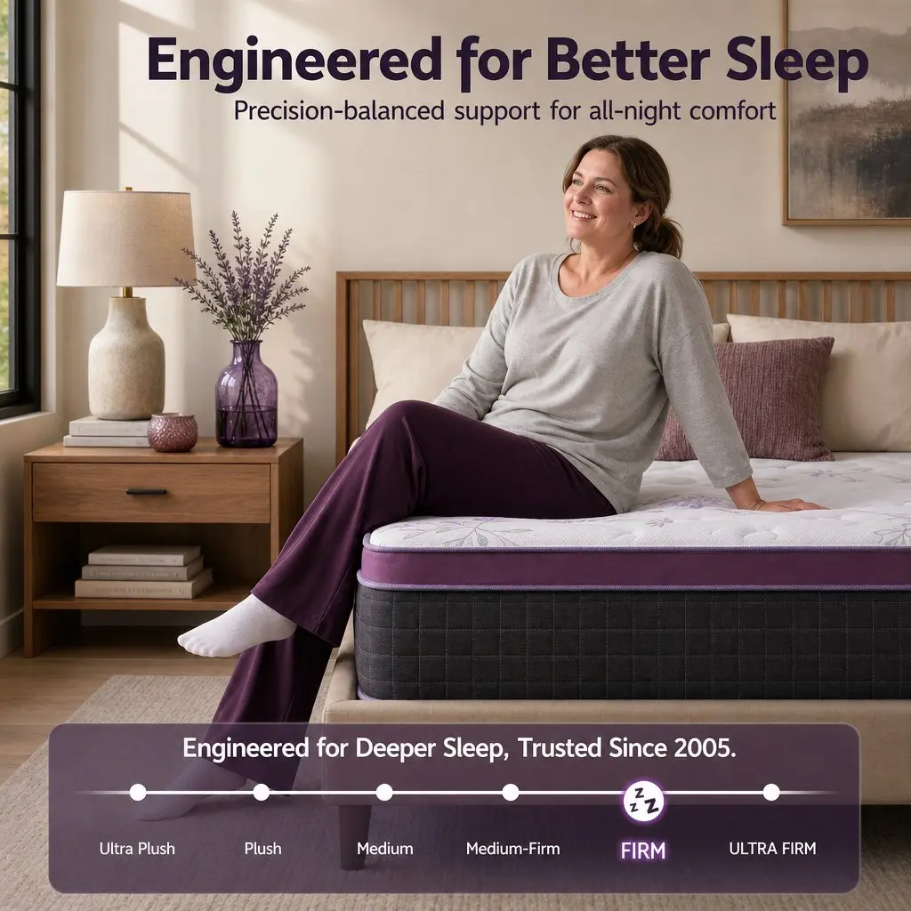 King Single Mattress with Firm Euro Top Support 35cm
