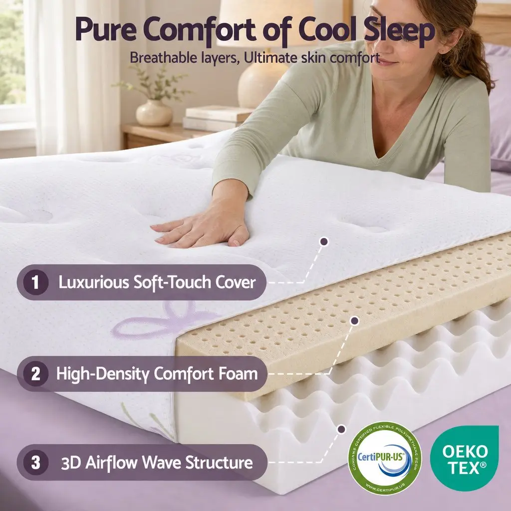 King Single Mattress with Firm Euro Top Support 35cm