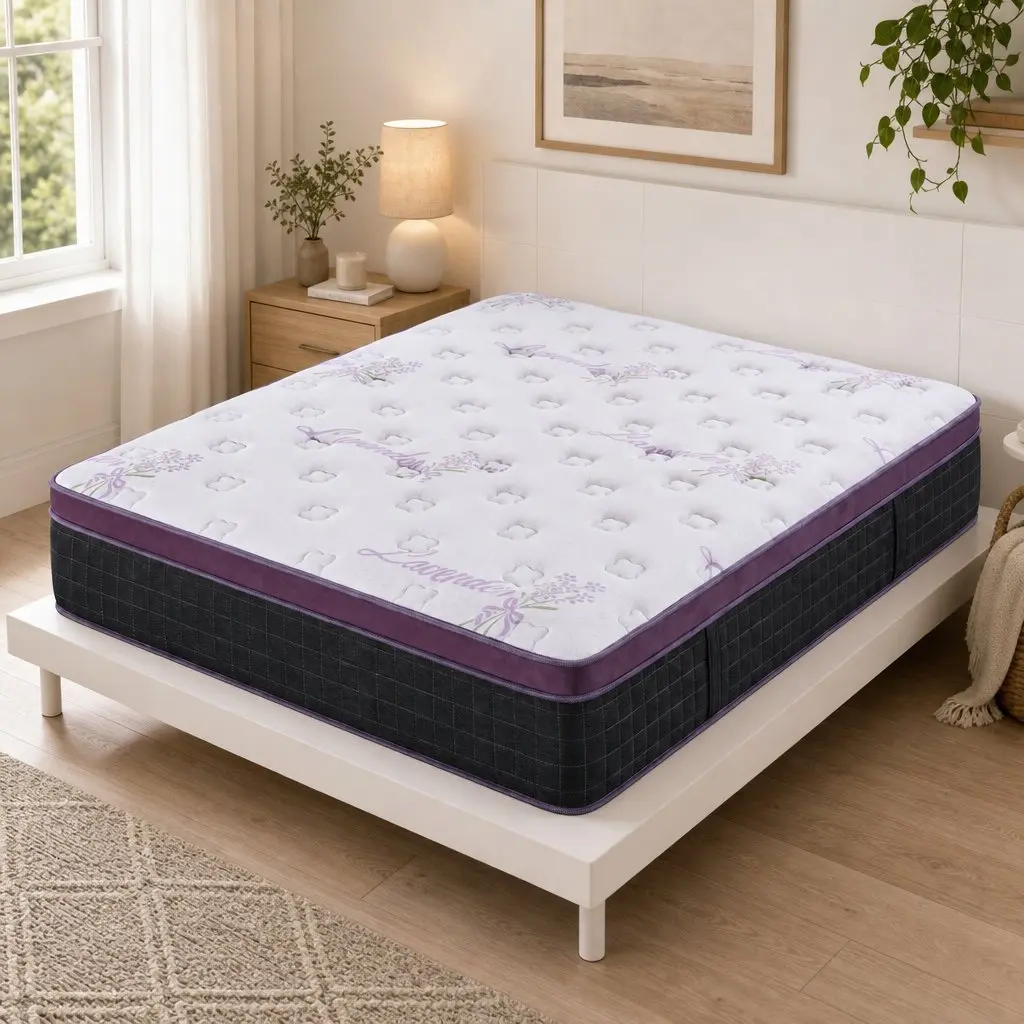 Double Mattress Euro Top Firm 35cm Pocket Spring Breathable Comfort