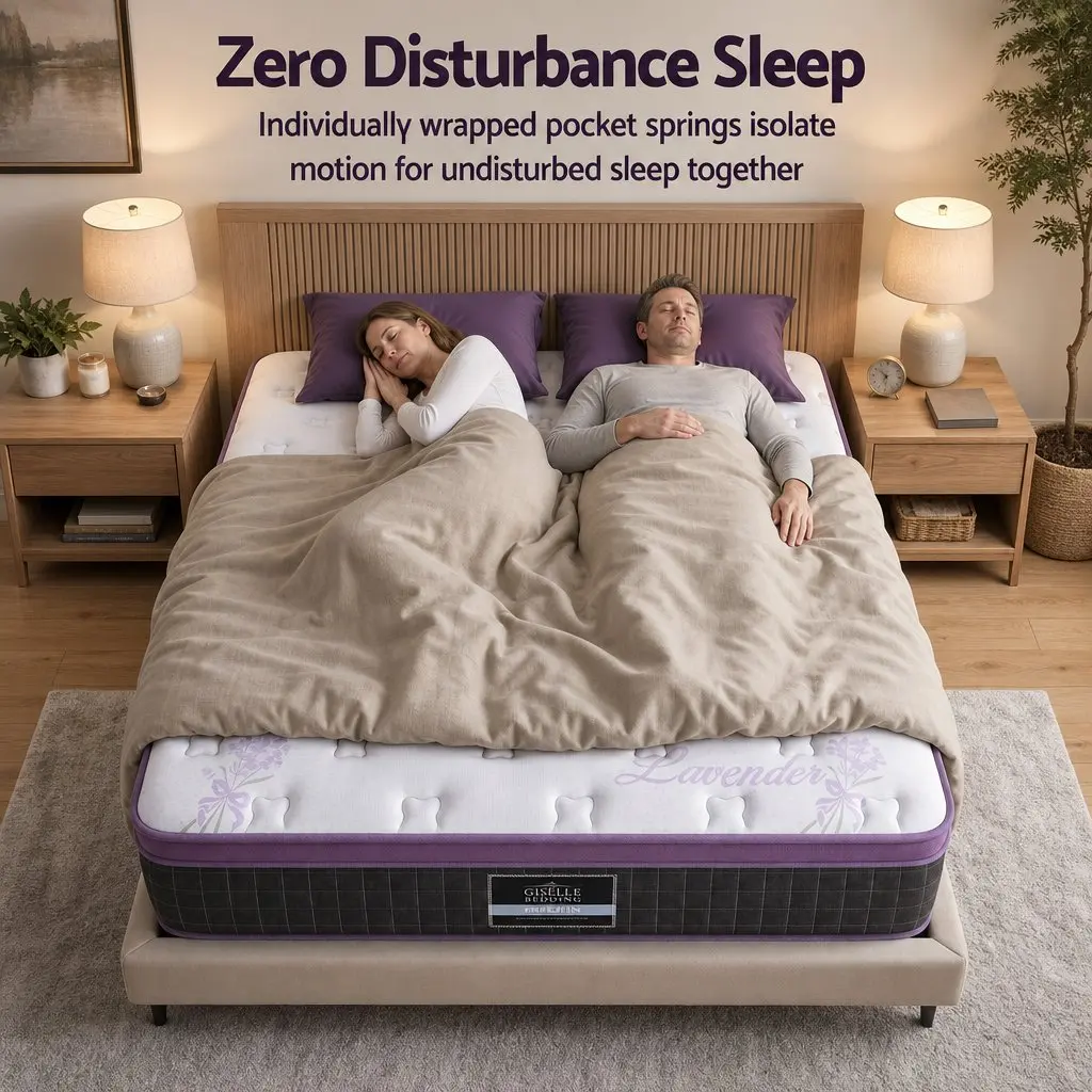 Double Mattress Euro Top Firm 35cm Pocket Spring Breathable Comfort