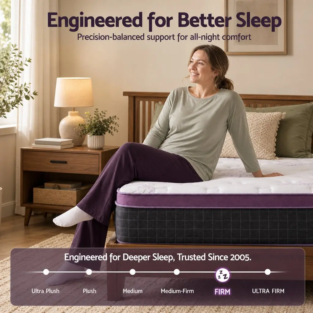 King Size Mattress with Euro Top and Pocket Springs
