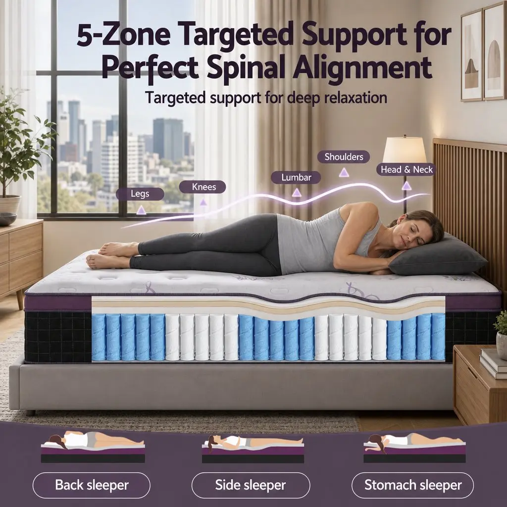 King Size Mattress with Euro Top and Pocket Springs