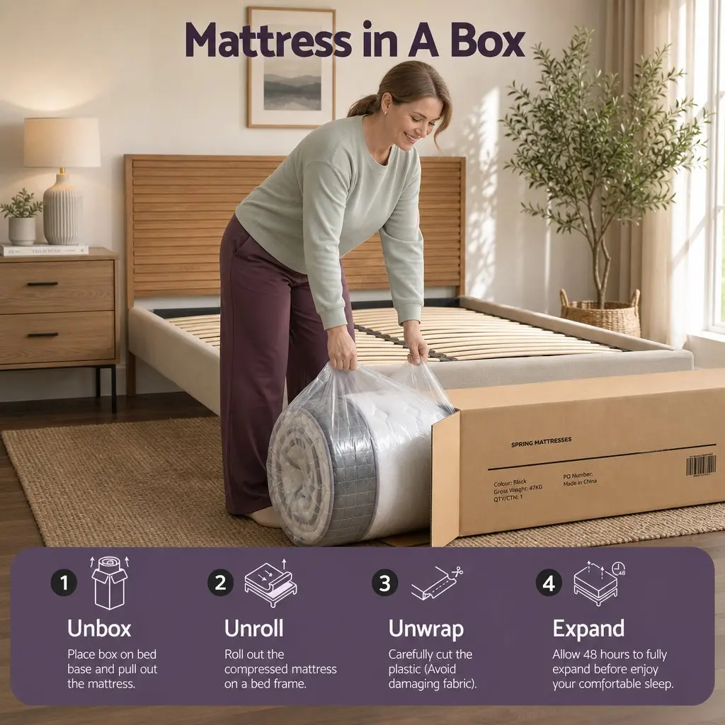 King Size Mattress with Euro Top and Pocket Springs