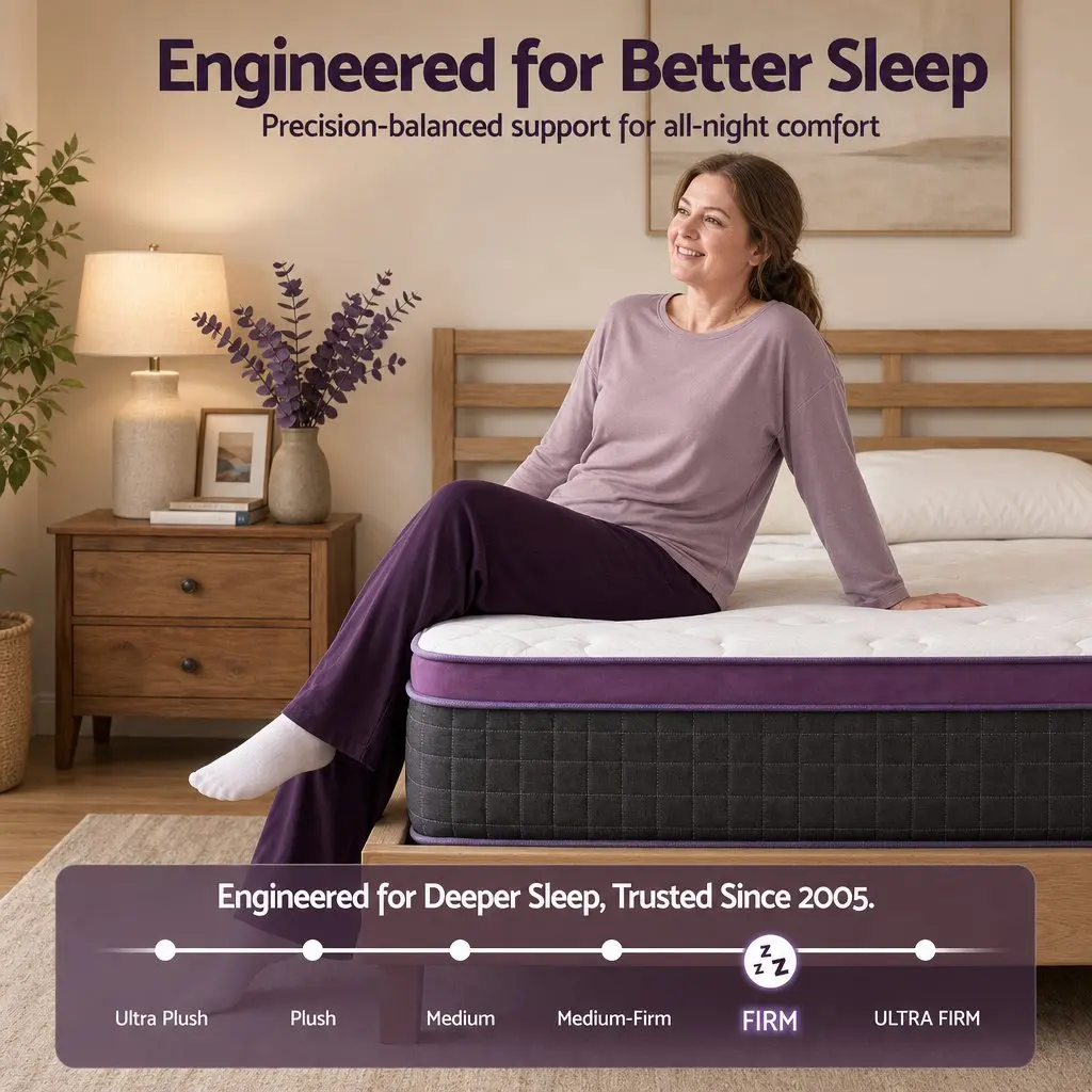 Single Mattress with Euro Top for Comfort and Support