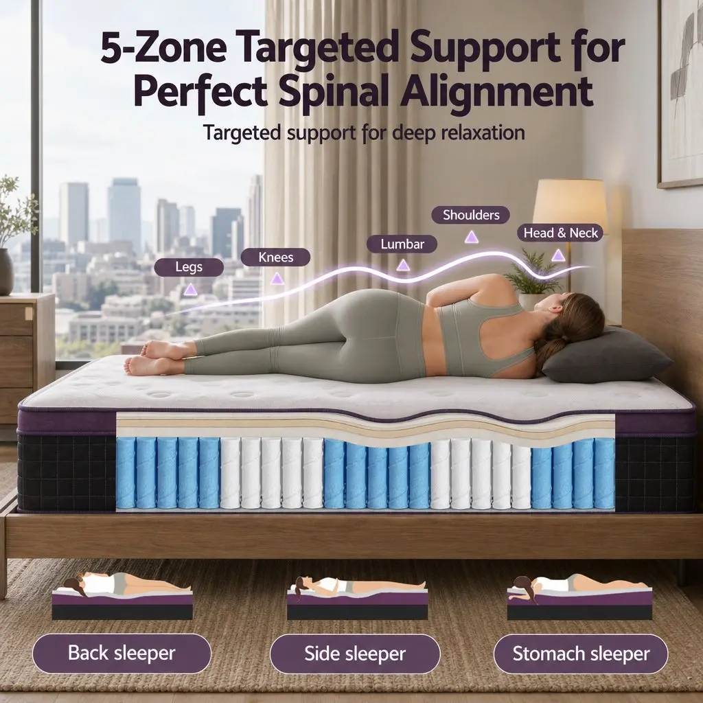 Single Mattress with Euro Top for Comfort and Support