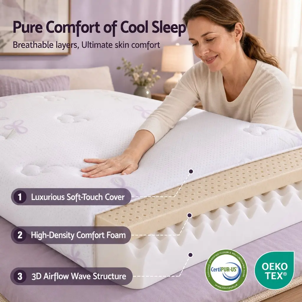 Single Mattress with Euro Top for Comfort and Support