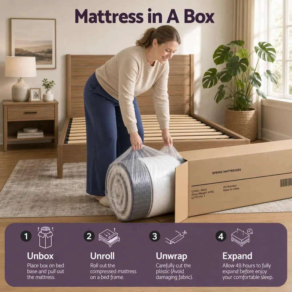 Single Mattress with Euro Top for Comfort and Support