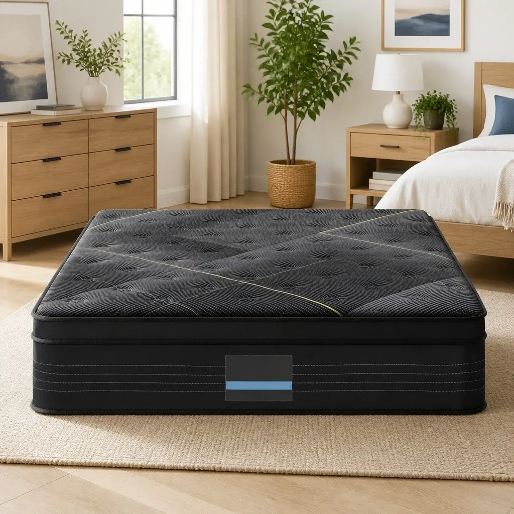 King Size Mattress with Euro Top and Bamboo Charcoal Foam