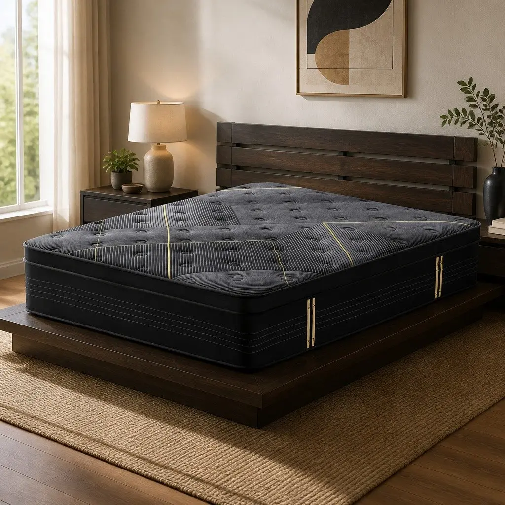 King Size Mattress with Euro Top and Bamboo Charcoal Foam