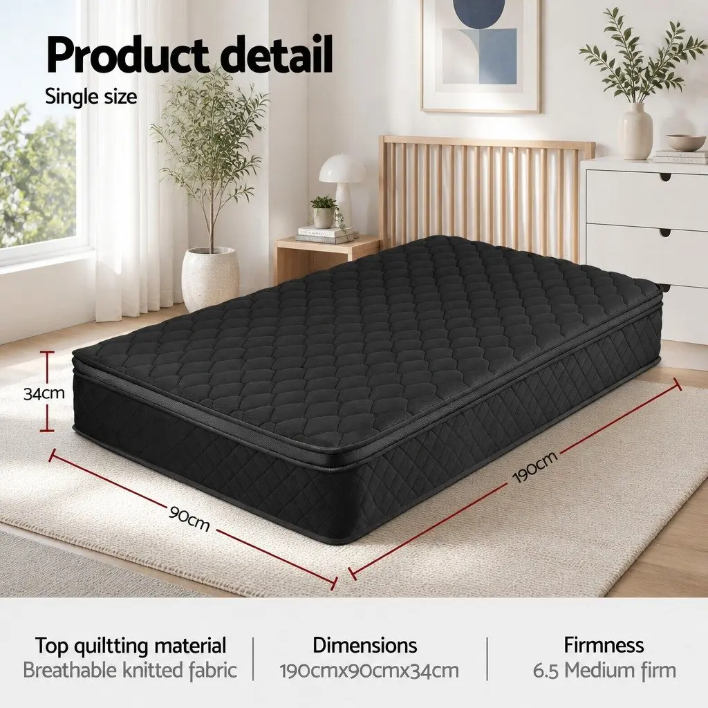 Single Mattress with 5-Zone Pocket Spring System