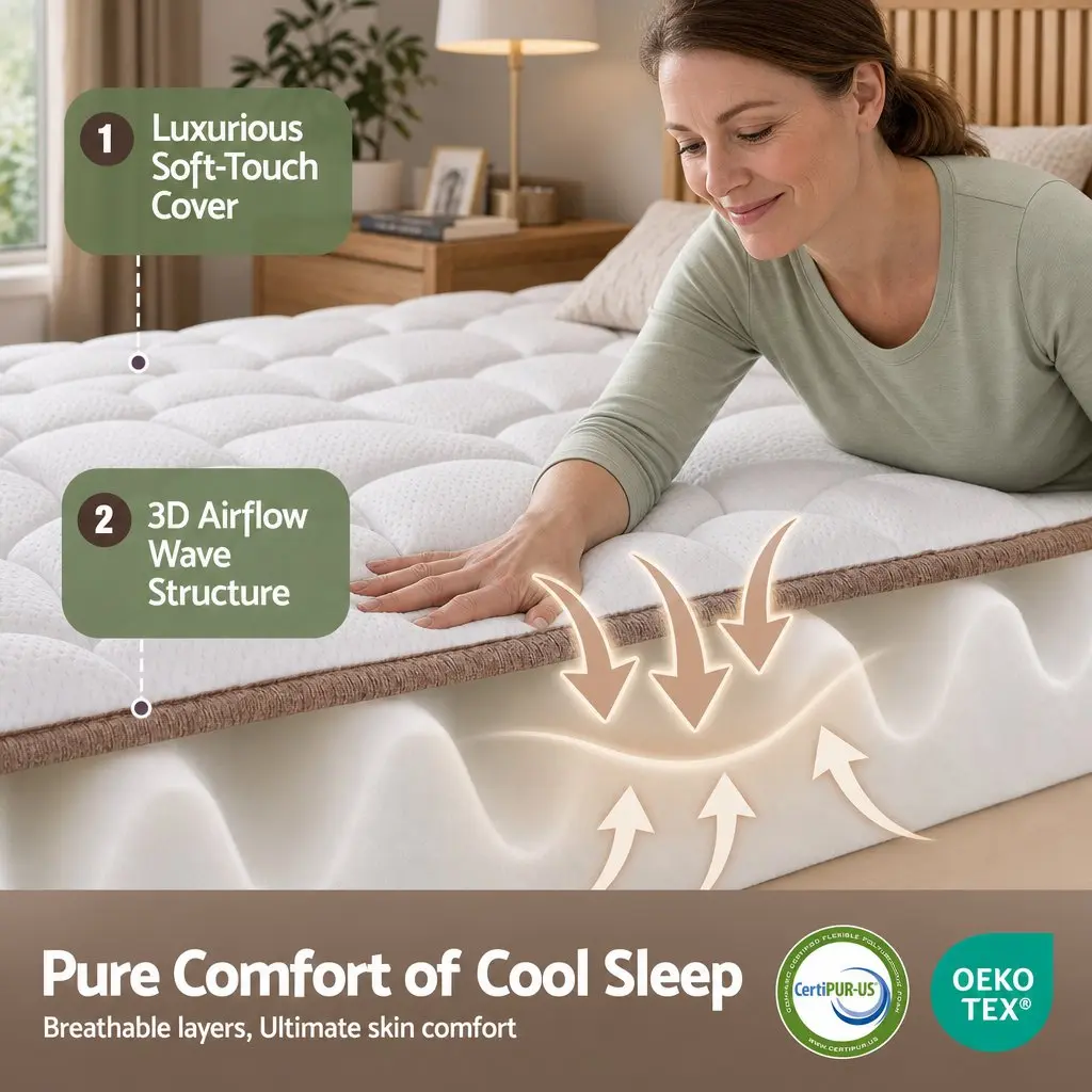 Double Mattress Firm 20cm Pocket Spring Breathable Support