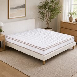 King Size Firm Pocket Spring Mattress 20cm White