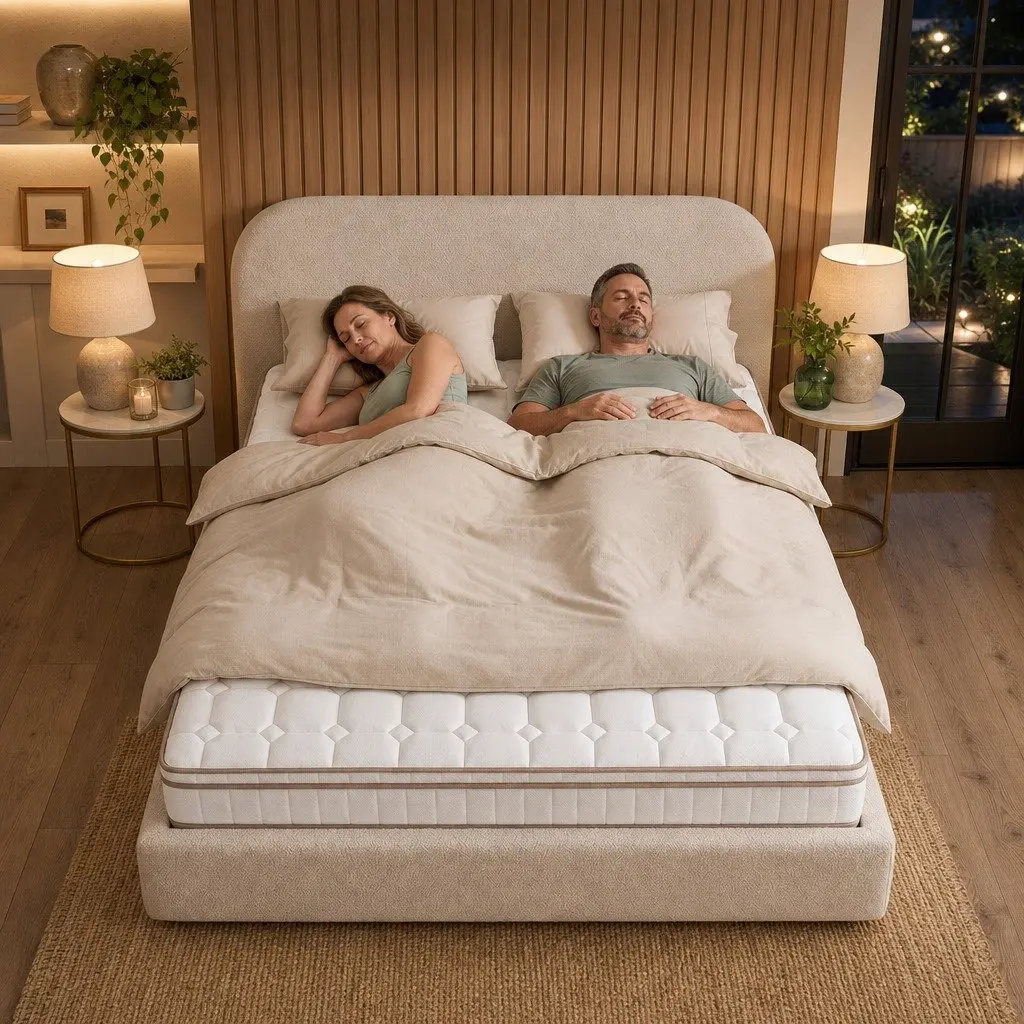 King Size Mattress Firm 20cm Pocket Spring White Breathable Fabric