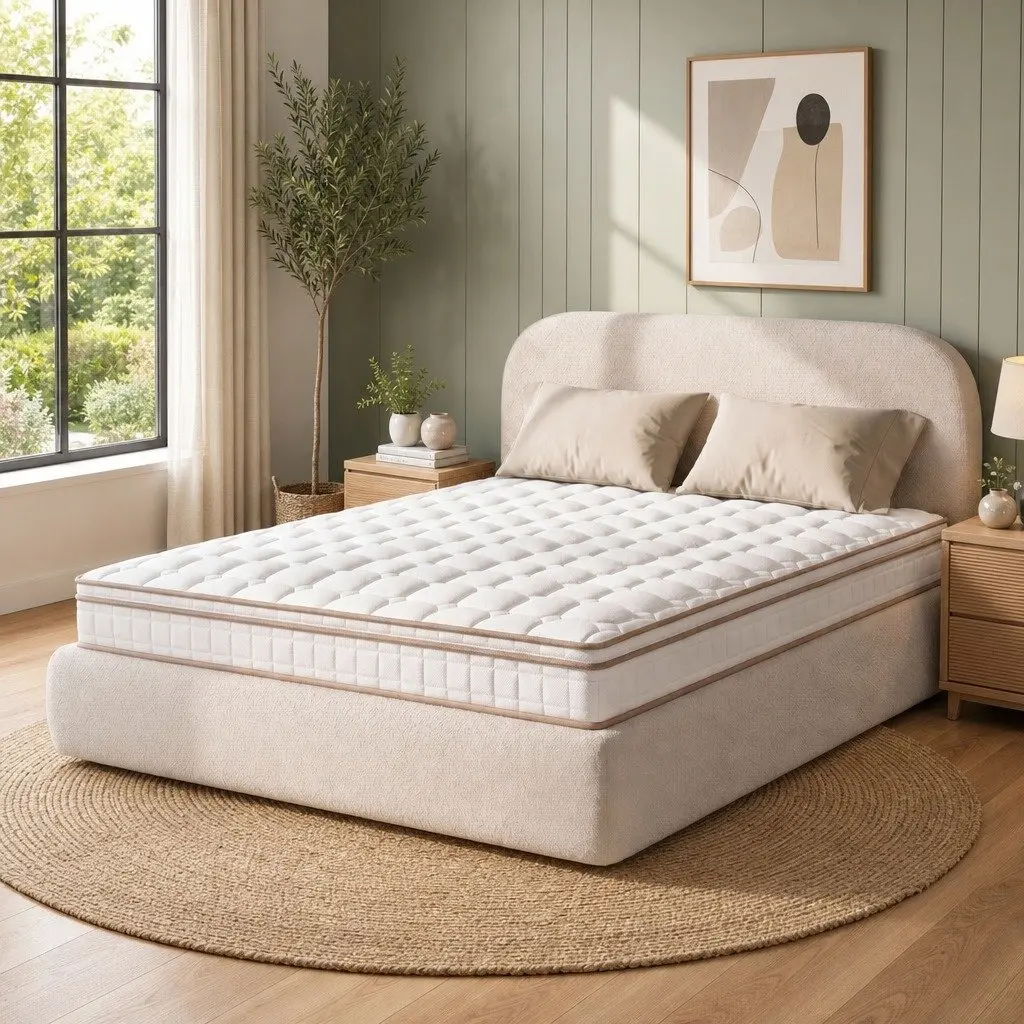 Queen Mattress Firm 20cm Pocket Spring Breathable White