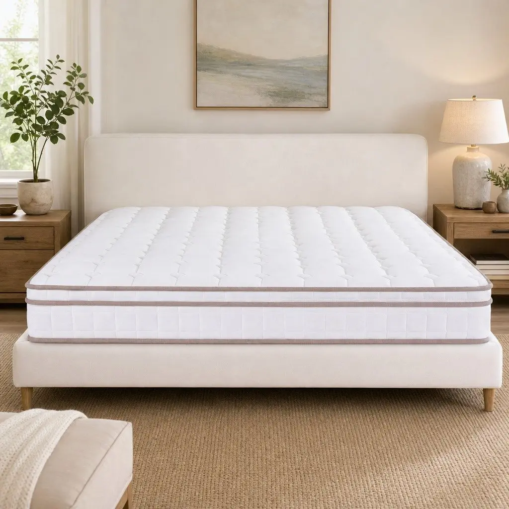 Queen Mattress Firm 20cm Pocket Spring Breathable White