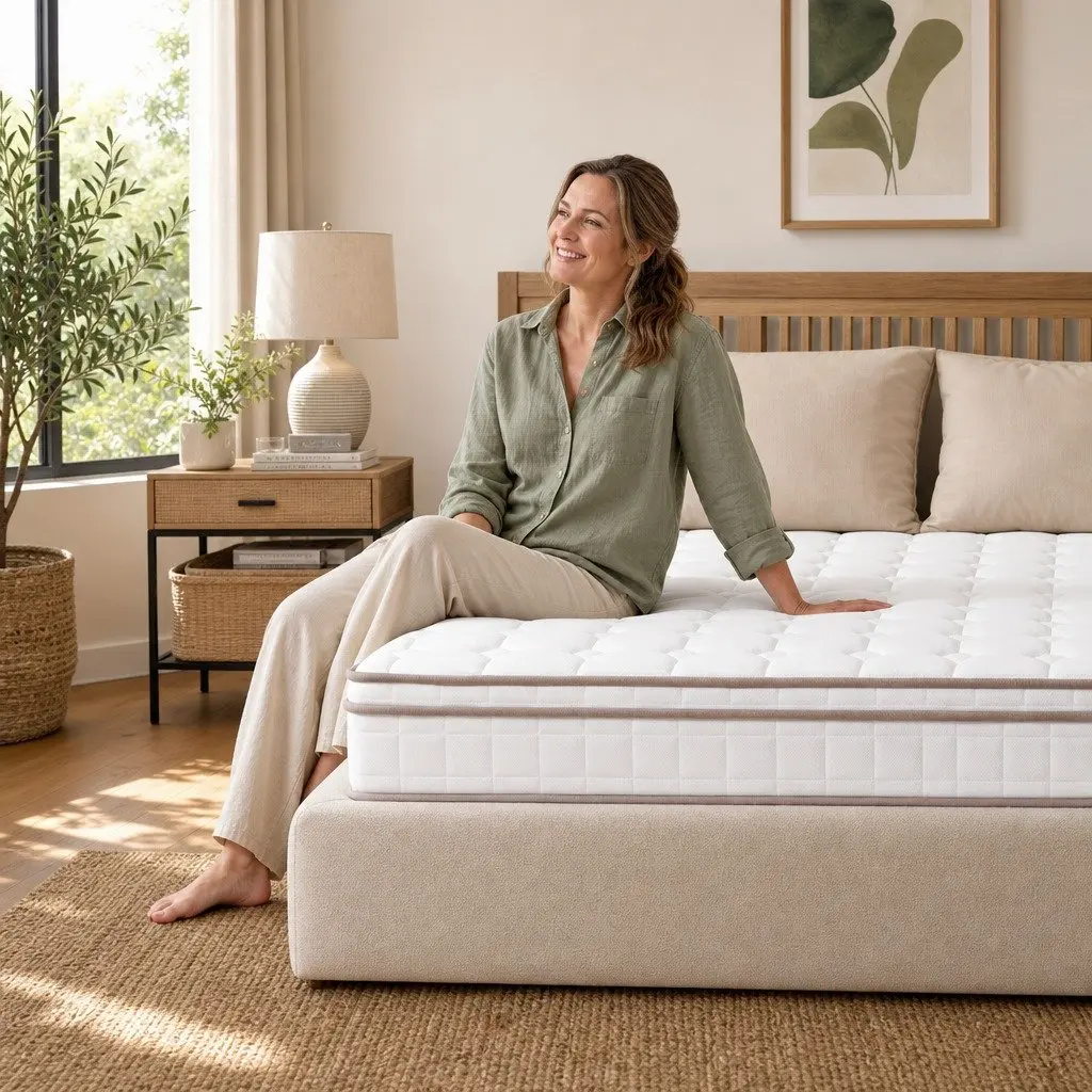 Queen Mattress Firm 20cm Pocket Spring Breathable White