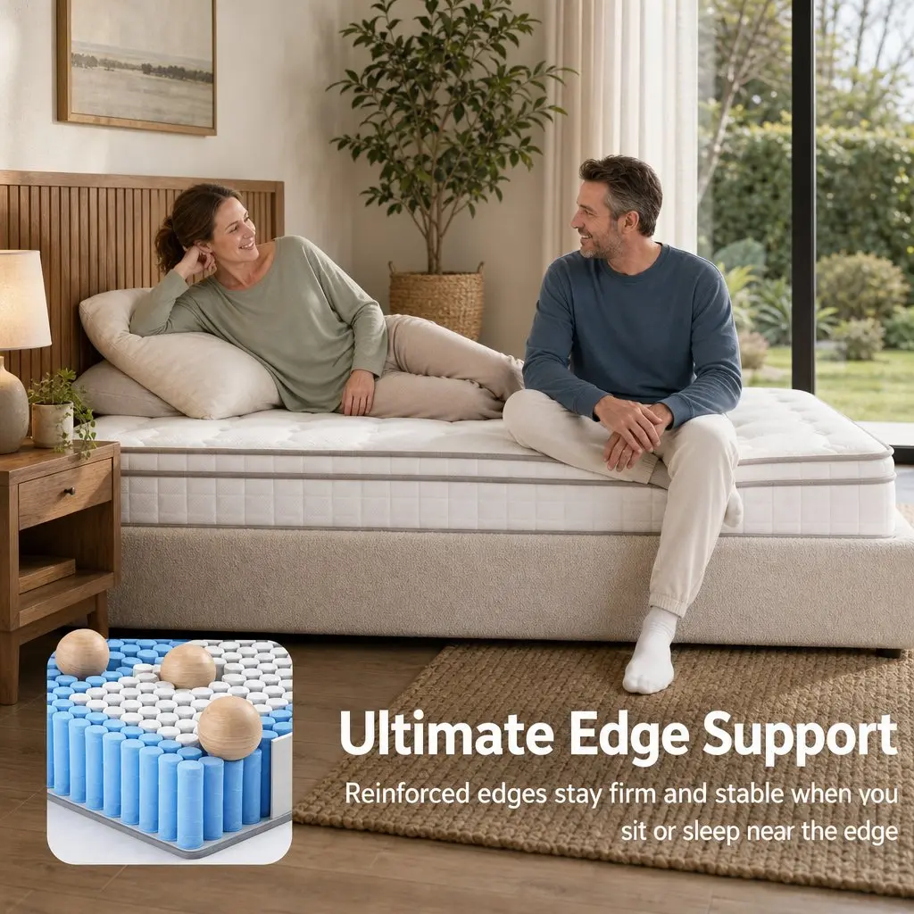 Queen Mattress Firm 20cm Pocket Spring Breathable White