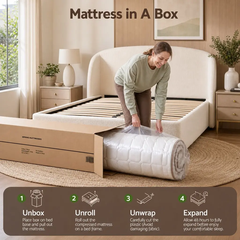Queen Mattress Firm 20cm Pocket Spring Breathable White