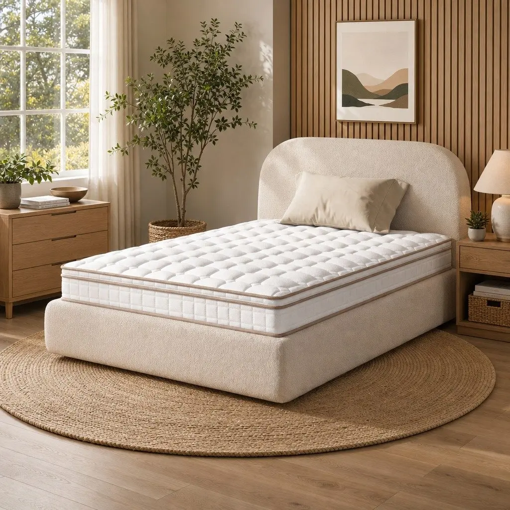 Single Mattress Firm Pocket Spring Euro Top 20cm White