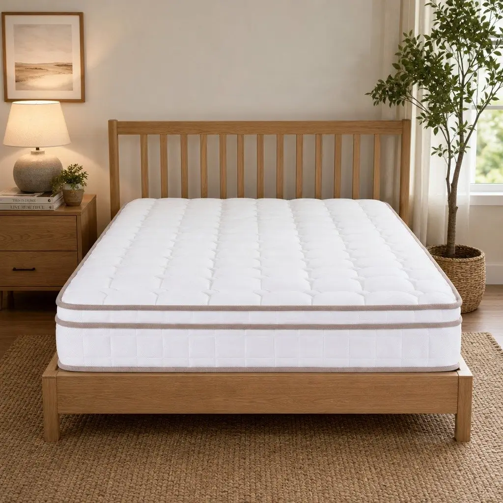 Single Mattress Firm Pocket Spring Euro Top 20cm White