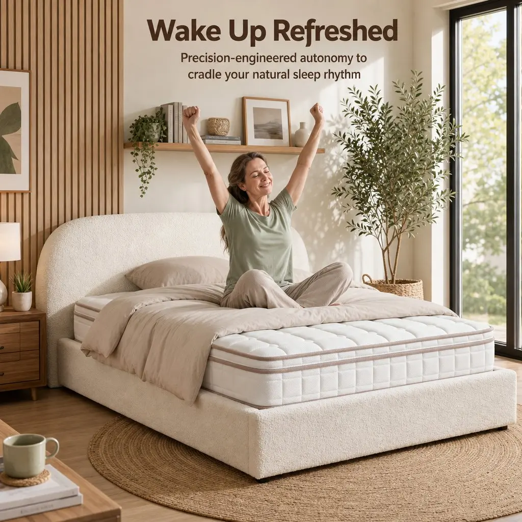 Single Mattress Firm Pocket Spring Euro Top 20cm White