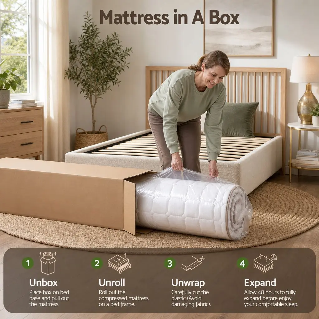 Single Mattress Firm Pocket Spring Euro Top 20cm White
