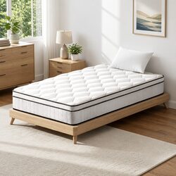 King Single Euro Top Mattress 22cm Medium Firm Velvet