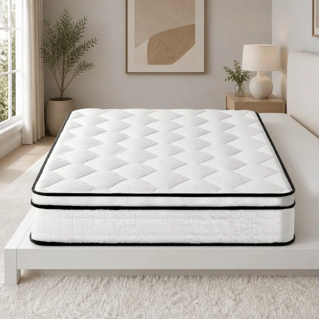 King Single Euro Top Mattress 22cm Medium Firm Velvet