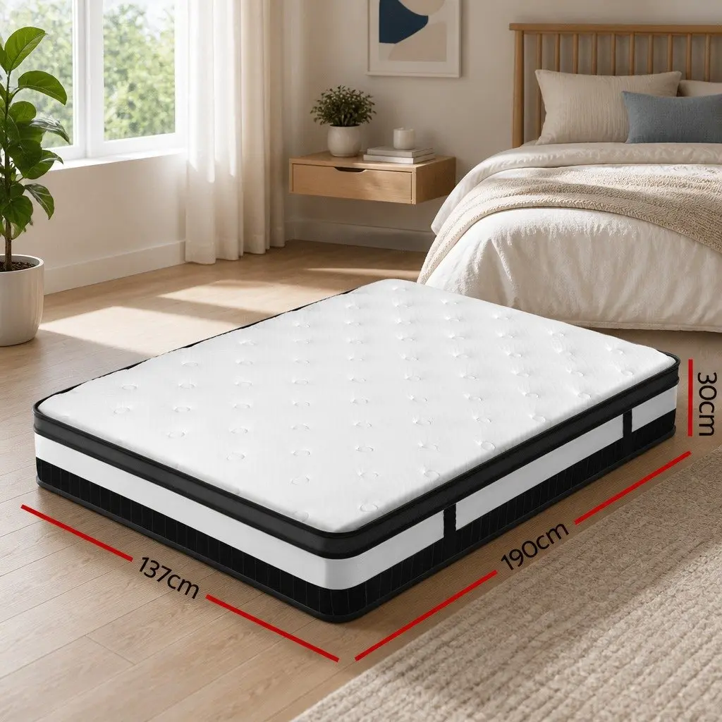 30cm Double Mattress with Medium-Firm Euro Top Support