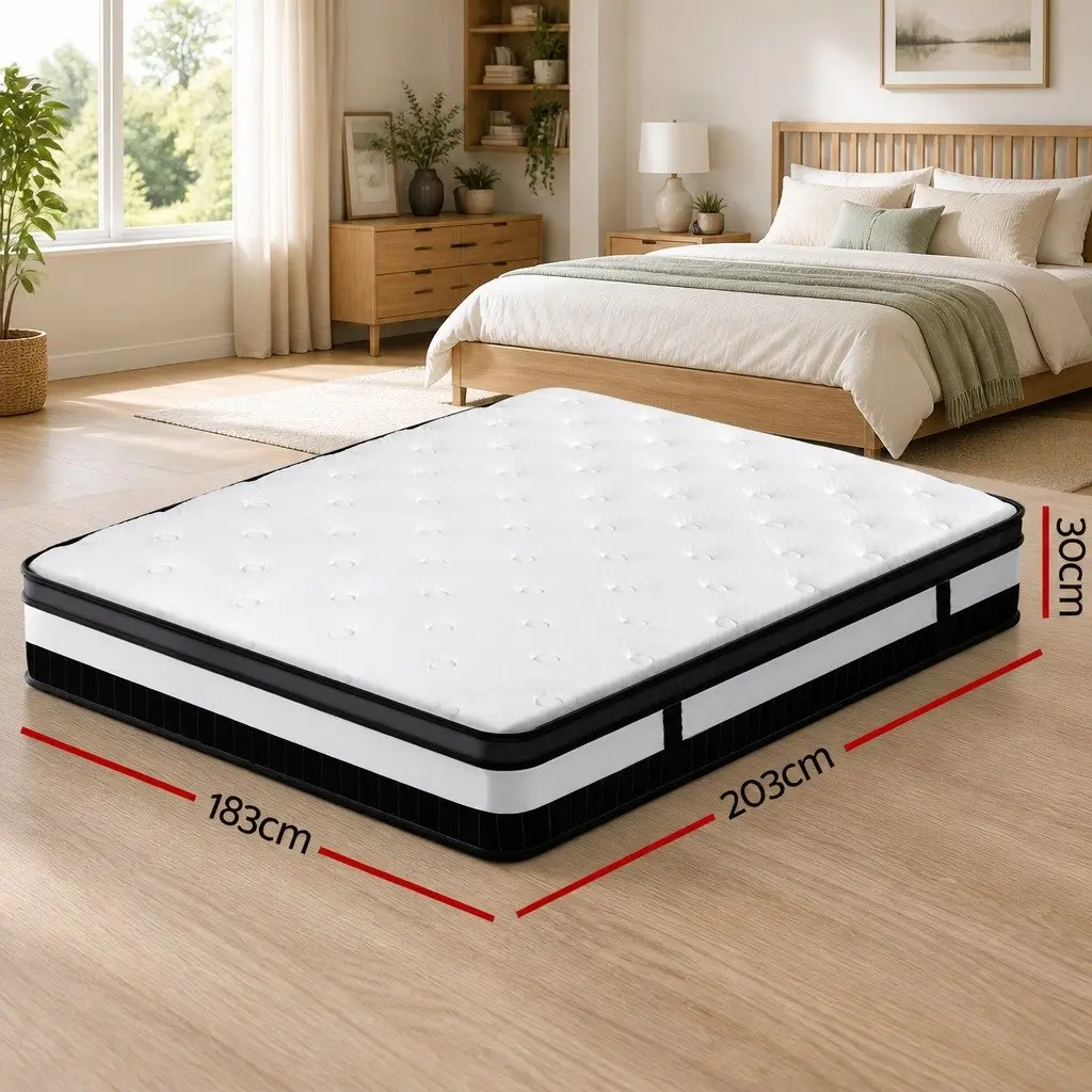 King Size Euro Top Pocket Spring Mattress 30cm