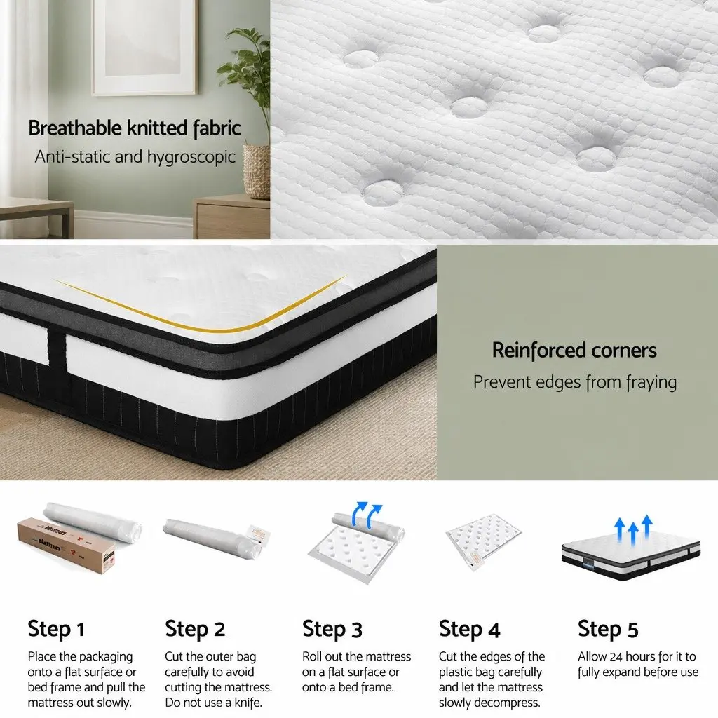 King Size Euro Top Pocket Spring Mattress 30cm