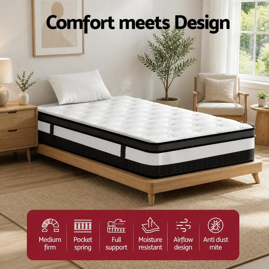 30cm Single Mattress with Pocket Spring Support