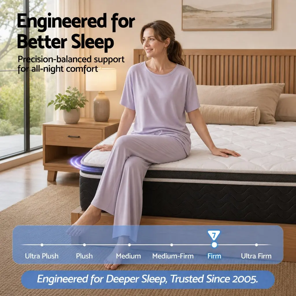 King Single Mattress 35cm Firm with Edge Support