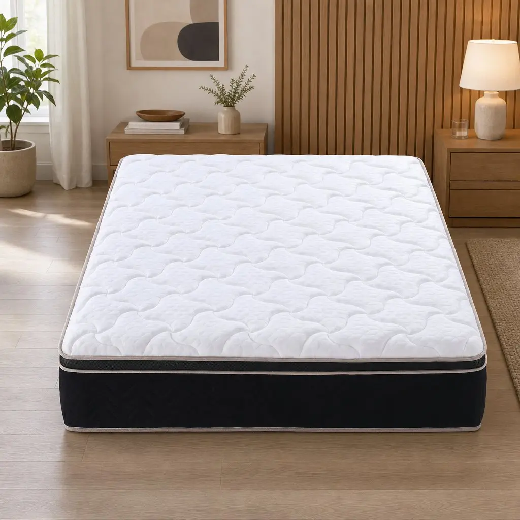 Double Mattress Copper Memory Foam 35cm Firm 7-Zone Pocket Springs Edge Support
