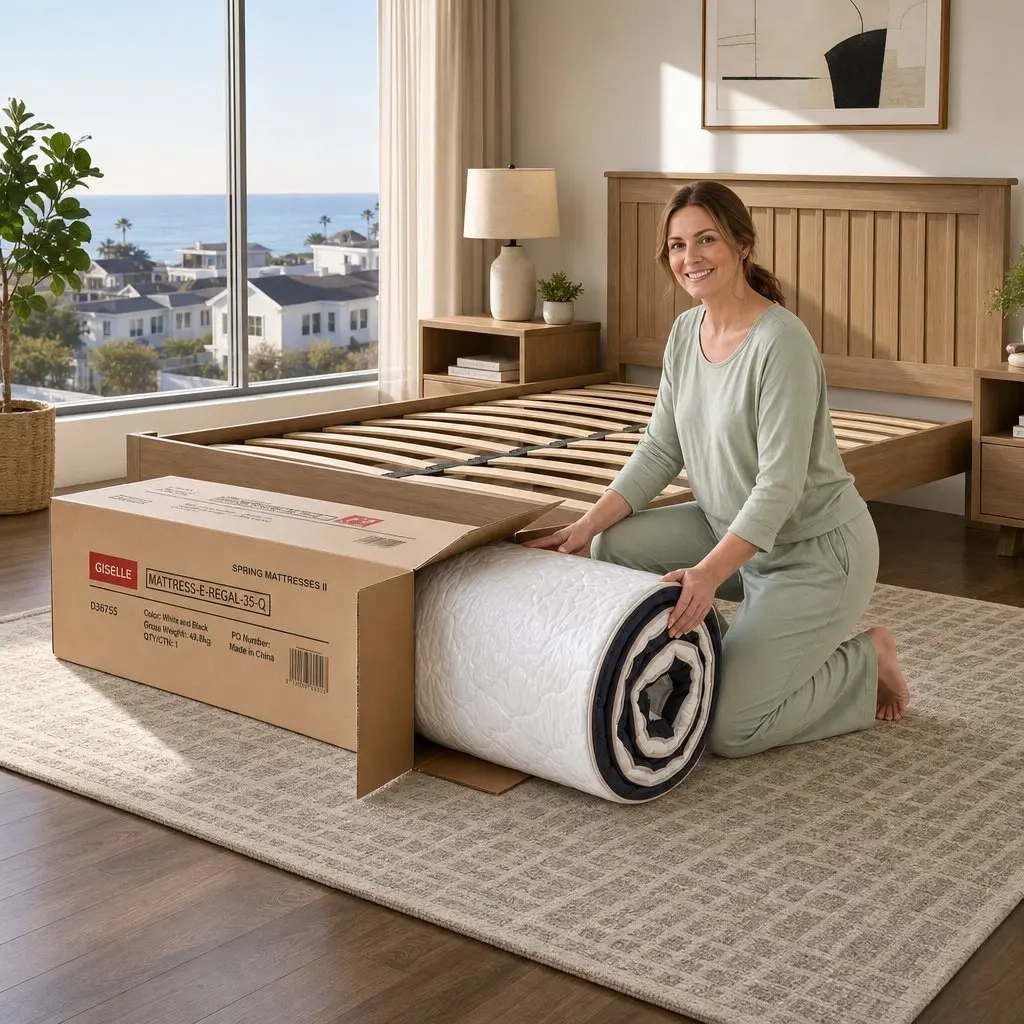 Double Mattress Copper Memory Foam 35cm Firm 7-Zone Pocket Springs Edge Support