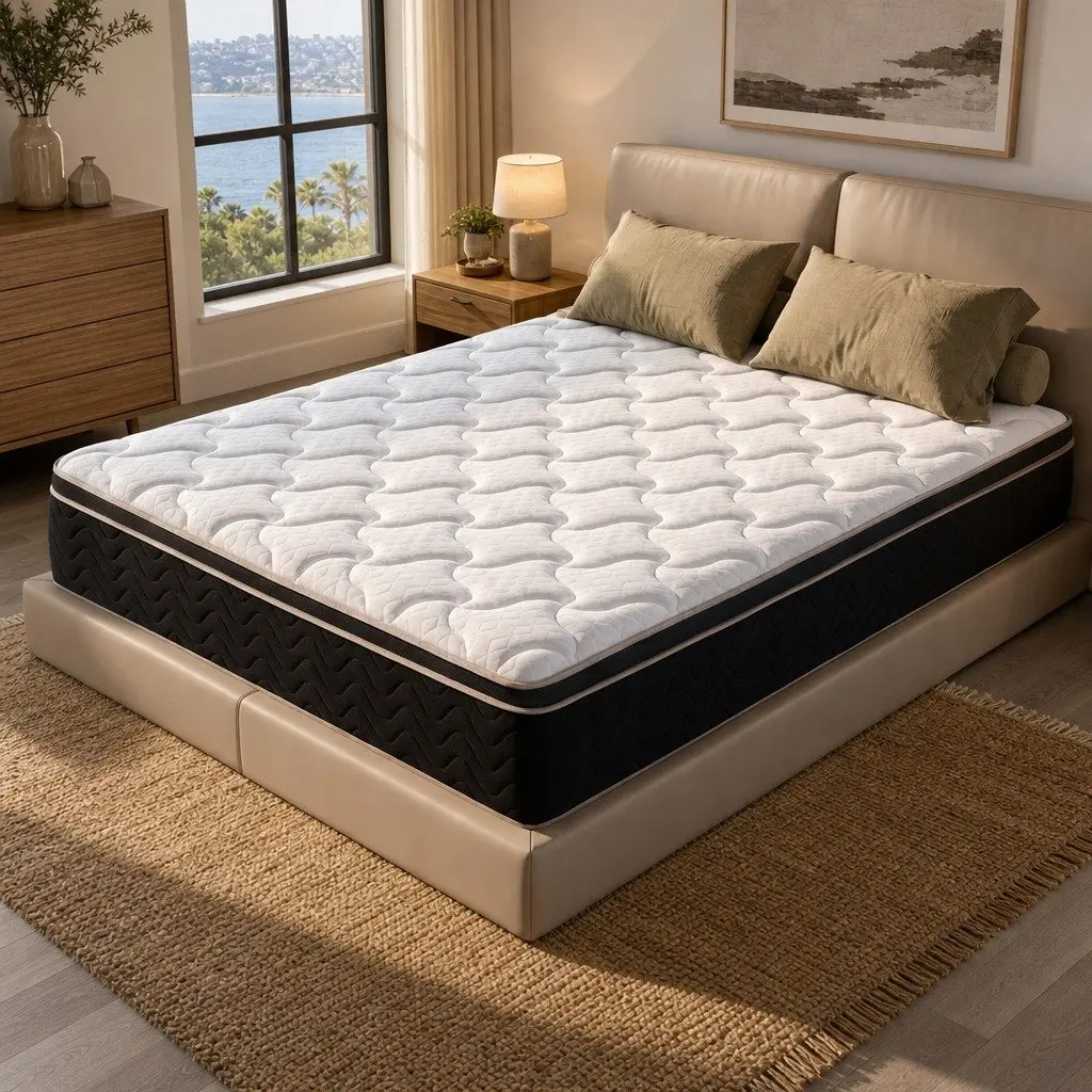 King Size Mattress Firm Copper Infused Memory Foam 35cm Euro Top Pocket Spring